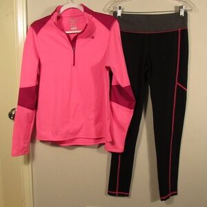 Material Girl Black and Pink Leggings